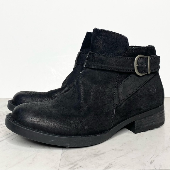 Born Jorgette Buckle Strap Black Boot 6 1/2 - Picture 1 of 13